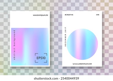 Holographic Mesh. Memphis Vector. Pearlescent Fluid. Modern Design. Business Prism Illustration. Gradient Poster. Purple Iridescent Paper. Blue Holographic Mesh