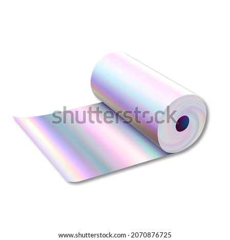 Similar – Image, Stock Photo Rolls of holographic foil