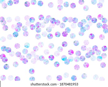 Holographic metallic gradient confetti sequins vector scatter. Polished decorative particles. Banner background with metal gradient holographic texture confetti elements.