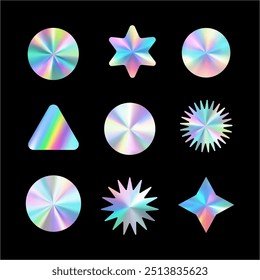 Holographic metallic molds, templates to create your own sticker design