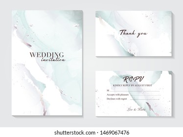 Holographic mint grey wedding marble card desing. Liguid splash abstract art.  Marble tender design background for wedding, invitation, web, banner, card, pattern, wallpaper vector illustration