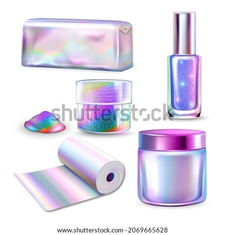 Similar – Image, Stock Photo Rolls of holographic foil