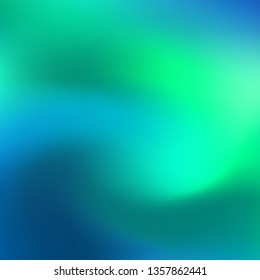 Holographic neon abstract vector background for flyers, cover, poster, banner etc. Colorful vibrant background. Blue and green neon colors. Creative design. Vector graphics