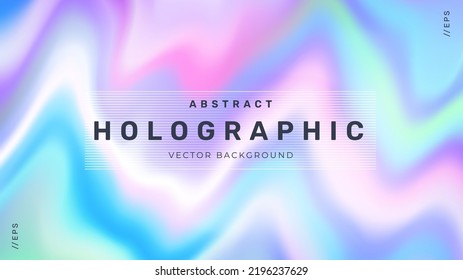 Holographic neon background. Abstract holographic gradient banner design.