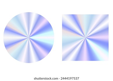 Holographic object sticker circle and square