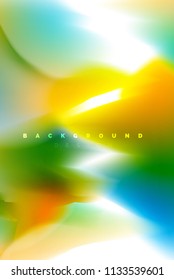 Holographic paint explosion design, fluid colors flow, colorful storm. Liquid mixing colours motion concept, trendy abstract background layout template for business presentation, app wallpaper banner