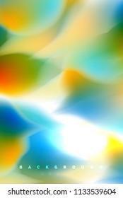 Design holográfico da explosão da pintura, fluido cores fluem, tempestade colorida. Liquid mistura de cores conceito de movimento, modelo de layout de fundo abstrato moderno para apresentação de negócios, aplicativo banner wallpaper