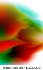 Holografische Farbexplosionsdesign, fließende Farben, bunter Sturm. Motion-Konzept für die Flüssig-Mischfarben, trendige abstrakte Hintergrund-Layout-Vorlage für die Geschäftspräsentation, App-Bildschirmhintergrund