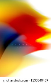 Holographic paint explosion design, fluid colors flow, colorful storm. Liquid mixing colours motion concept, trendy abstract background layout template for business presentation, app wallpaper banner