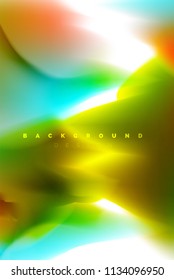 Holographic paint explosion design, fluid colors flow, colorful storm. Liquid mixing colours motion concept, trendy abstract background layout template for business presentation, app wallpaper banner