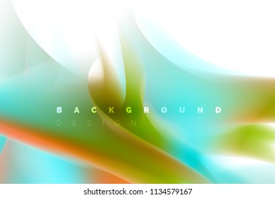Holographic paint explosion design, fluid colors flow, colorful storm. Liquid mixing colours motion concept, trendy abstract background layout template for business presentation, app wallpaper banner