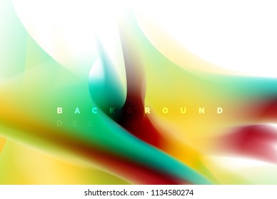 Holographic paint explosion design, fluid colors flow, colorful storm. Liquid mixing colours motion concept, trendy abstract background layout template for business presentation, app wallpaper banner