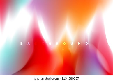Holographic paint explosion design, fluid colors flow, colorful storm. Liquid mixing colours motion concept, trendy abstract background layout template for business presentation, app wallpaper banner