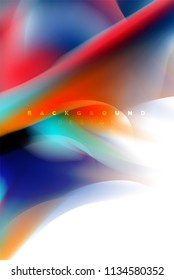 Holographic paint explosion design, fluid colors flow, colorful storm. Liquid mixing colours motion concept, trendy abstract background layout template for business presentation, app wallpaper banner