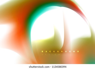 Holographic paint explosion design, fluid colors flow, colorful storm. Liquid mixing colours motion concept, trendy abstract background layout template for business presentation, app wallpaper banner