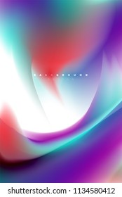 Holographic paint explosion design, fluid colors flow, colorful storm. Liquid mixing colours motion concept, trendy abstract background layout template for business presentation, app wallpaper banner