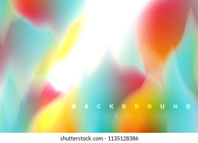 Holographic paint explosion design, fluid colors flow, colorful storm. Liquid mixing colours motion concept, trendy abstract background layout template for business presentation, app wallpaper banner