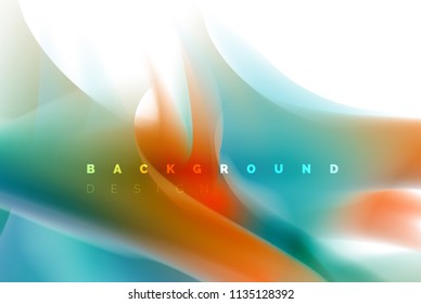 Holographic paint explosion design, fluid colors flow, colorful storm. Liquid mixing colours motion concept, trendy abstract background layout template for business presentation, app wallpaper banner