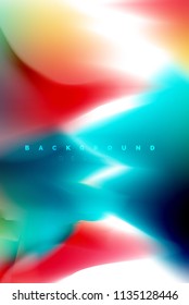 Holographic paint explosion design, fluid colors flow, colorful storm. Liquid mixing colours motion concept, trendy abstract background layout template for business presentation, app wallpaper banner