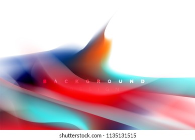 Holographic paint explosion design, fluid colors flow, colorful storm. Liquid mixing colours motion concept, trendy abstract background layout template for business presentation, app wallpaper banner