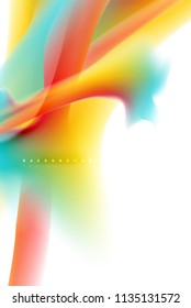 Holographic paint explosion design, fluid colors flow, colorful storm. Liquid mixing colours motion concept, trendy abstract background layout template for business presentation, app wallpaper banner