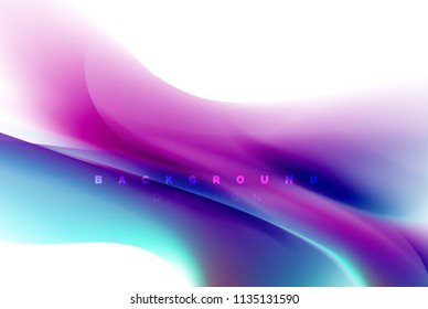 Holographic paint explosion design, fluid colors flow, colorful storm. Liquid mixing colours motion concept, trendy abstract background layout template for business presentation, app wallpaper banner