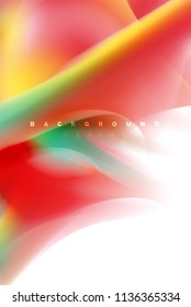 Holographic paint explosion design, fluid colors flow, colorful storm. Liquid mixing colours motion concept, trendy abstract background layout template for business presentation, app wallpaper banner