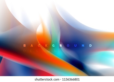 Holographic paint explosion design, fluid colors flow, colorful storm. Liquid mixing colours motion concept, trendy abstract background layout template for business presentation, app wallpaper banner