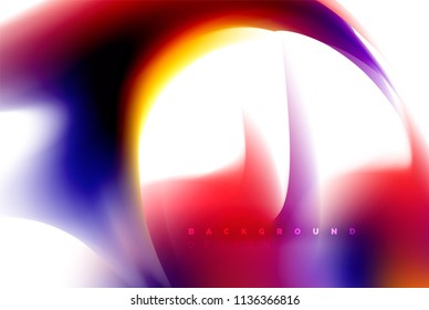 Holographic paint explosion design, fluid colors flow, colorful storm. Liquid mixing colours motion concept, trendy abstract background layout template for business presentation, app wallpaper banner