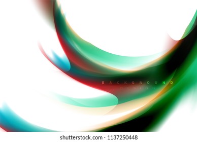 Holographic paint explosion design, fluid colors flow, colorful storm. Liquid mixing colours motion concept, trendy abstract background layout template for business presentation, app wallpaper banner