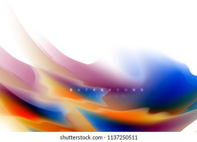 Holographic paint explosion design, fluid colors flow, colorful storm. Liquid mixing colours motion concept, trendy abstract background layout template for business presentation, app wallpaper banner