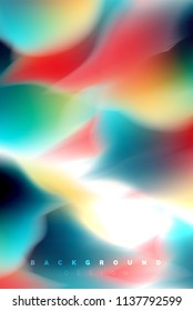 Holographic paint explosion design, fluid colors flow, colorful storm. Liquid mixing colours motion concept, trendy abstract background layout template for business presentation, app wallpaper banner