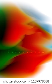 Design holográfico da explosão da pintura, fluido cores fluem, tempestade colorida. Liquid mistura de cores conceito de movimento, modelo de layout de fundo abstrato moderno para apresentação de negócios, aplicativo banner wallpaper