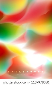 Holographic paint explosion design, fluid colors flow, colorful storm. Liquid mixing colours motion concept, trendy abstract background layout template for business presentation, app wallpaper banner