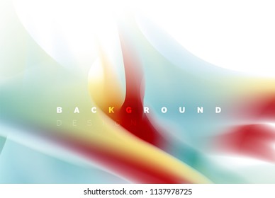 Holographic paint explosion design, fluid colors flow, colorful storm. Liquid mixing colours motion concept, trendy abstract background layout template for business presentation, app wallpaper banner