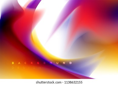 Holographic paint explosion design, fluid colors flow, colorful storm. Liquid mixing colours motion concept, trendy abstract background layout template for business presentation, app wallpaper banner