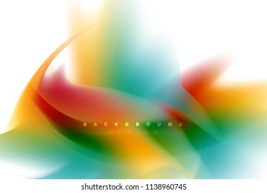 Holographic paint explosion design, fluid colors flow, colorful storm. Liquid mixing colours motion concept, trendy abstract background layout template for business presentation, app wallpaper banner