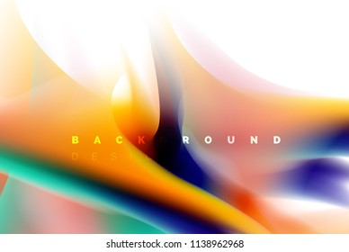 Holographic paint explosion design, fluid colors flow, colorful storm. Liquid mixing colours motion concept, trendy abstract background layout template for business presentation, app wallpaper banner