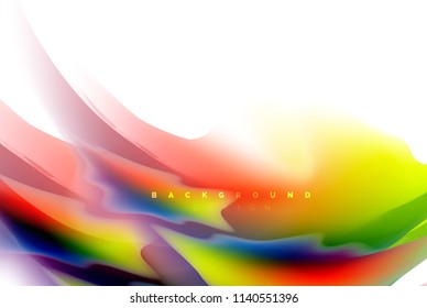 Design holográfico da explosão da pintura, fluido cores fluem, tempestade colorida. Liquid mistura de cores conceito de movimento, modelo de layout de fundo abstrato moderno para apresentação de negócios, aplicativo banner wallpaper