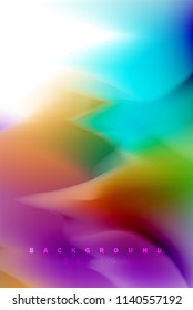 Holographic paint explosion design, fluid colors flow, colorful storm. Liquid mixing colours motion concept, trendy abstract background layout template for business presentation, app wallpaper banner