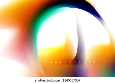Holographic paint explosion design, fluid colors flow, colorful storm. Liquid mixing colours motion concept, trendy abstract background layout template for business presentation, app wallpaper banner