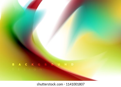 Holographic paint explosion design, fluid colors flow, colorful storm. Liquid mixing colours motion concept, trendy abstract background layout template for business presentation, app wallpaper banner