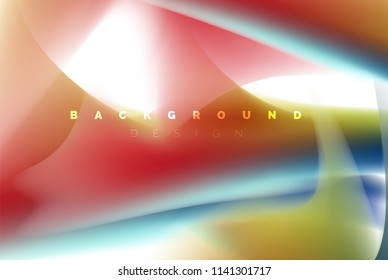 Holographic paint explosion design, fluid colors flow, colorful storm. Liquid mixing colours motion concept, trendy abstract background layout template for business presentation, app wallpaper banner