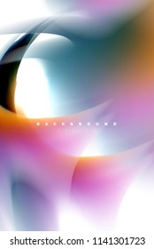 Holographic paint explosion design, fluid colors flow, colorful storm. Liquid mixing colours motion concept, trendy abstract background layout template for business presentation, app wallpaper banner