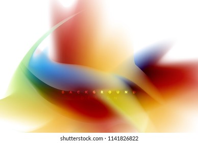 Holographic paint explosion design, fluid colors flow, colorful storm. Liquid mixing colours motion concept, trendy abstract background layout template for business presentation, app wallpaper banner