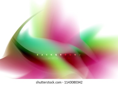 Holographic paint explosion design, fluid colors flow, colorful storm. Liquid mixing colours motion concept, trendy abstract background layout template for business presentation, app wallpaper banner