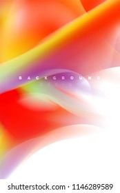 Holographic paint explosion design, fluid colors flow, colorful storm. Liquid mixing colours motion concept, trendy abstract background layout template for business presentation, app wallpaper banner