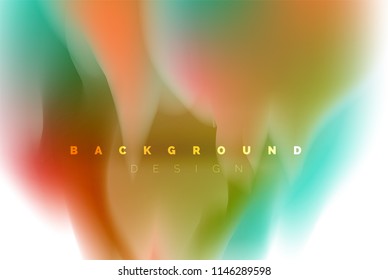 Holographic paint explosion design, fluid colors flow, colorful storm. Liquid mixing colours motion concept, trendy abstract background layout template for business presentation, app wallpaper banner