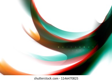 Design holográfico da explosão da pintura, fluido cores fluem, tempestade colorida. Liquid mistura de cores conceito de movimento, modelo de layout de fundo abstrato moderno para apresentação de negócios, aplicativo banner wallpaper