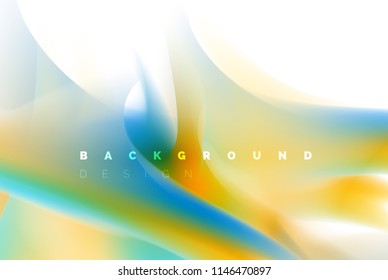 Holographic paint explosion design, fluid colors flow, colorful storm. Liquid mixing colours motion concept, trendy abstract background layout template for business presentation, app wallpaper banner